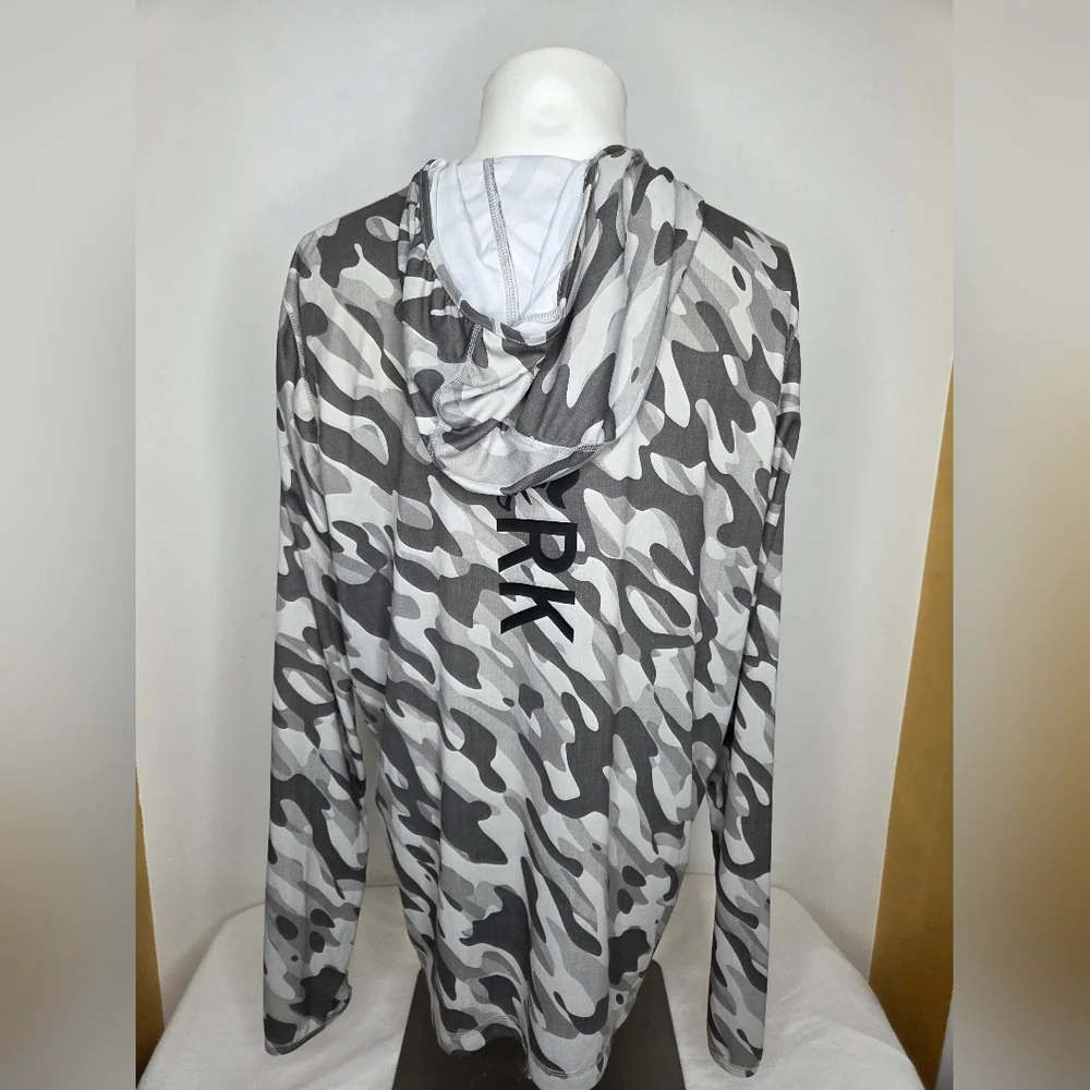 Scales Size 2XL Mens Performance Light Gray Hoodie - Picture 2 of 11